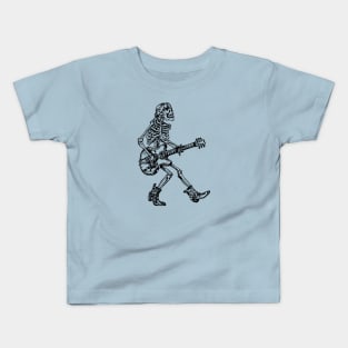 SEEMBO Skeleton Playing Guitar Guitarist Musician Music Band Kids T-Shirt